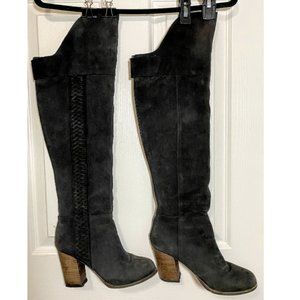 Dolce Vita Black Suede Over the Knee Boots